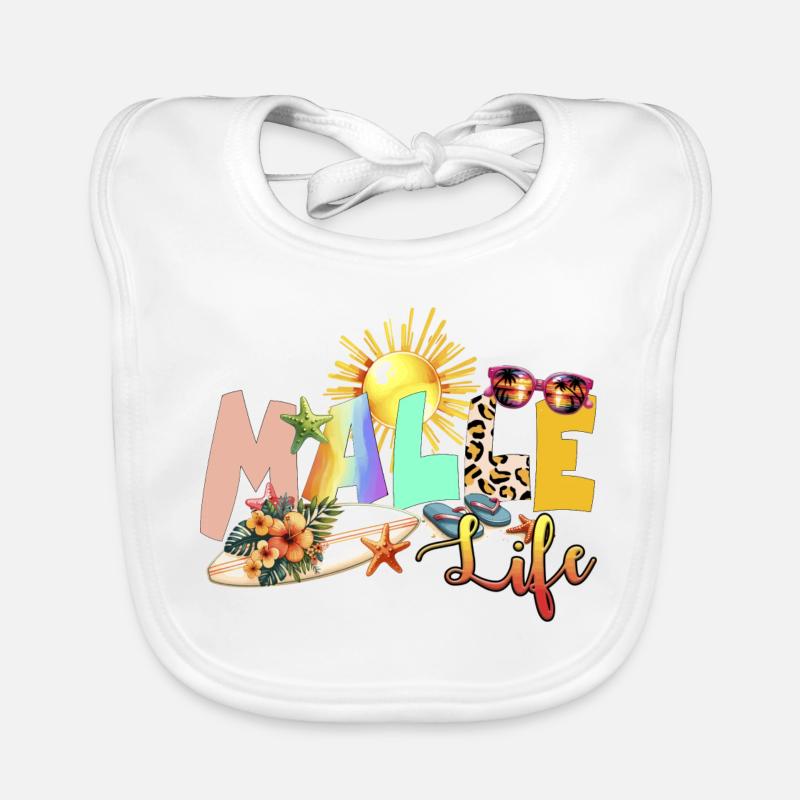 Strand Leben Sommer Vibe Baby Bio-Lätzchen