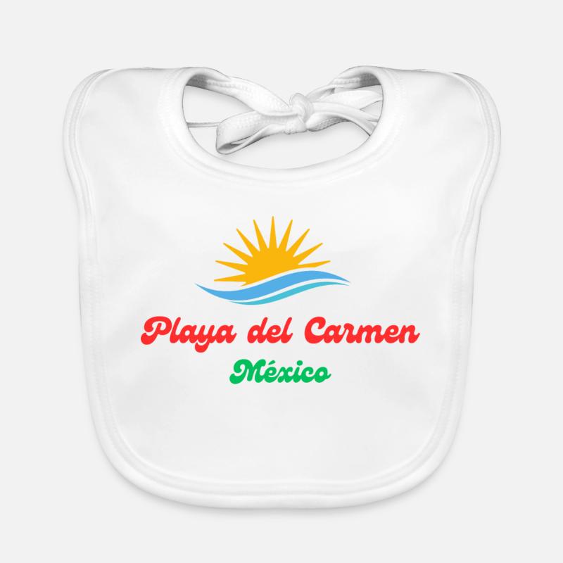 Playa del Carmen Mexiko Sonne Wasser Design Baby Bio-Lätzchen