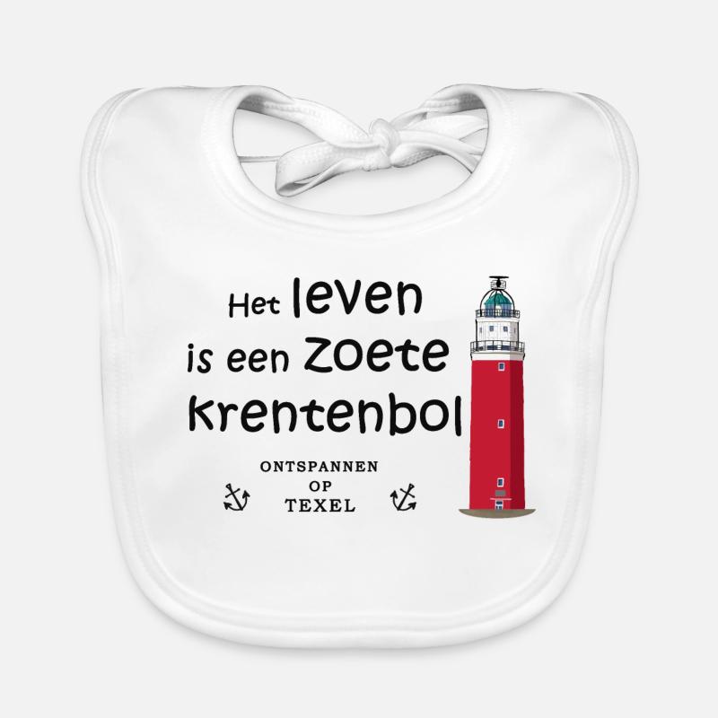 Texel, Netherlands, Saying in Dutch Organic Baby Bibs