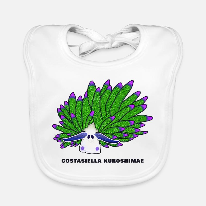 Leaf Sheep Snail, Drawing Organic Baby Bibs