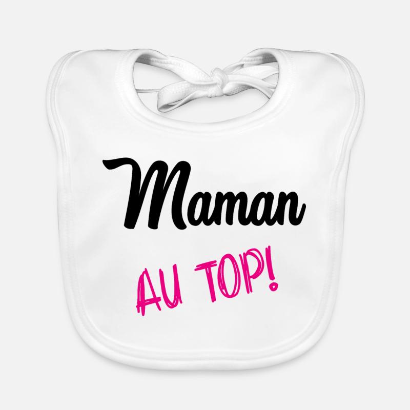 MAMAN AU TOP Bavoir bio Bébé