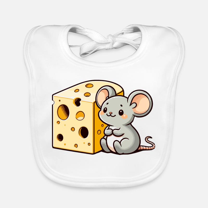 Cheese Lover Mouse: The Tiny Gourmet Organic Baby Bibs