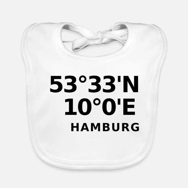 Hambourg - Bavoir bio Bébé - blanc