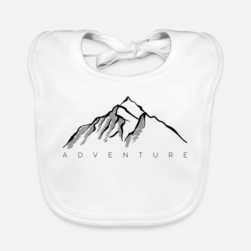 Graue Bergsilhouette Baby Bio-Lätzchen