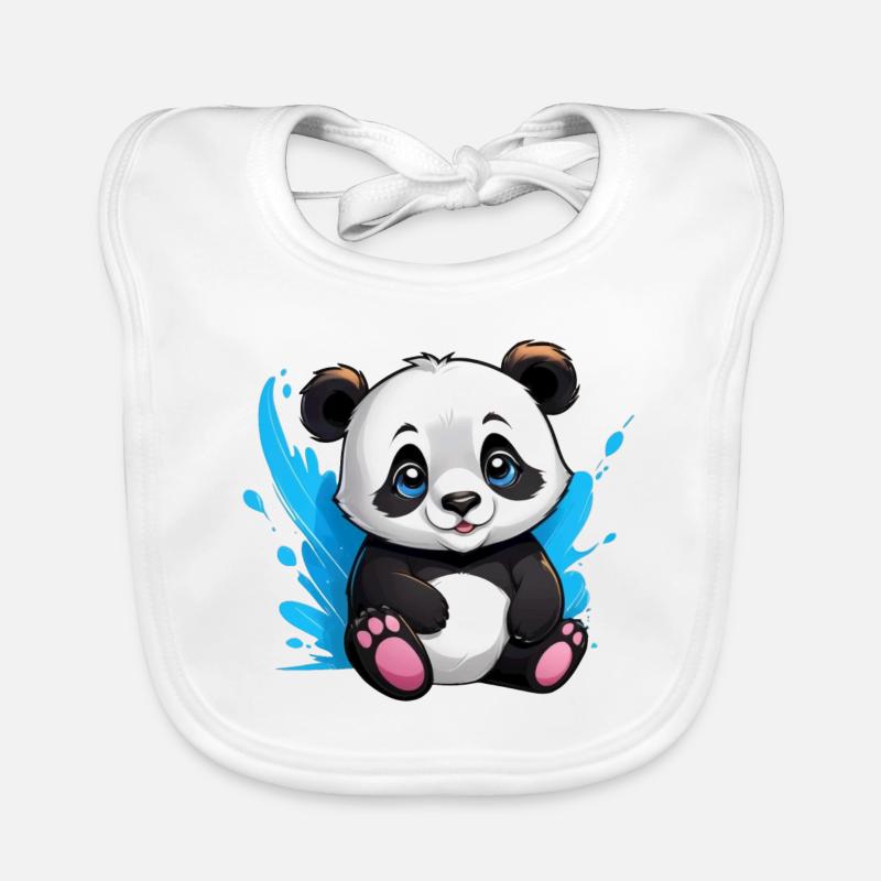 Panda Bear Organic Baby Bibs