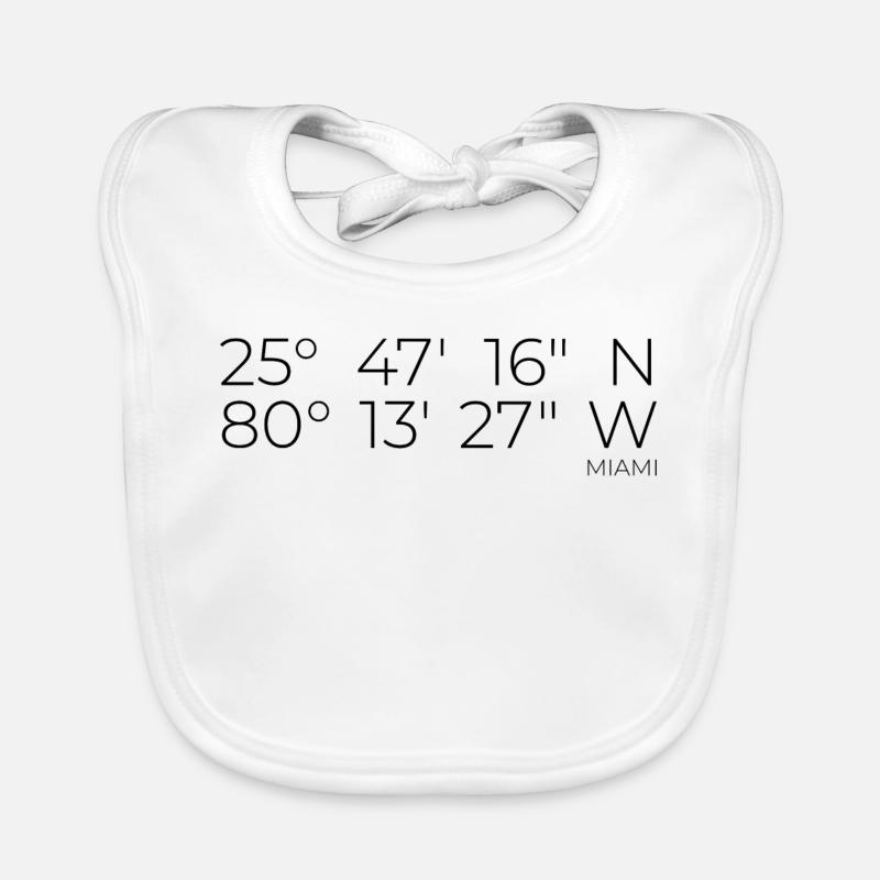 Coordinates: Miami, Florida Organic Baby Bibs