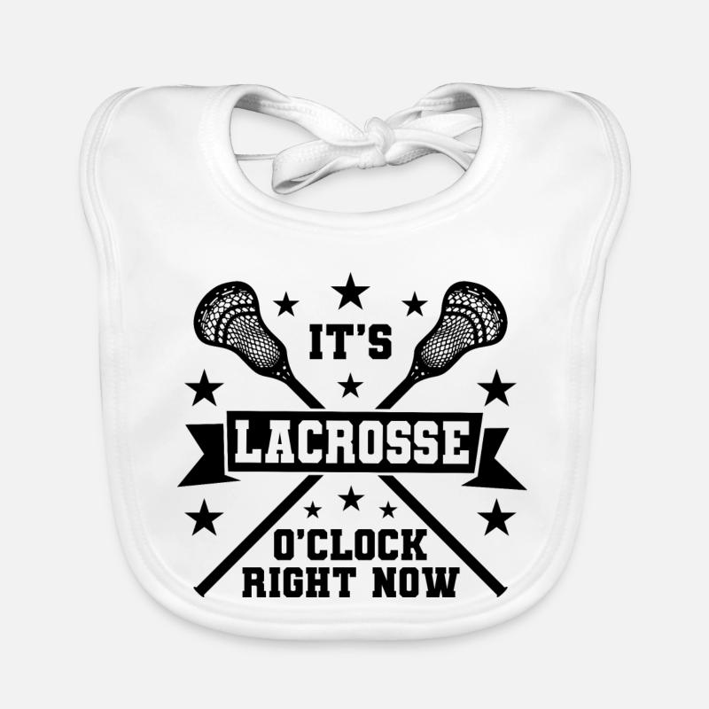Lacrosse Saying Organic Baby Bibs