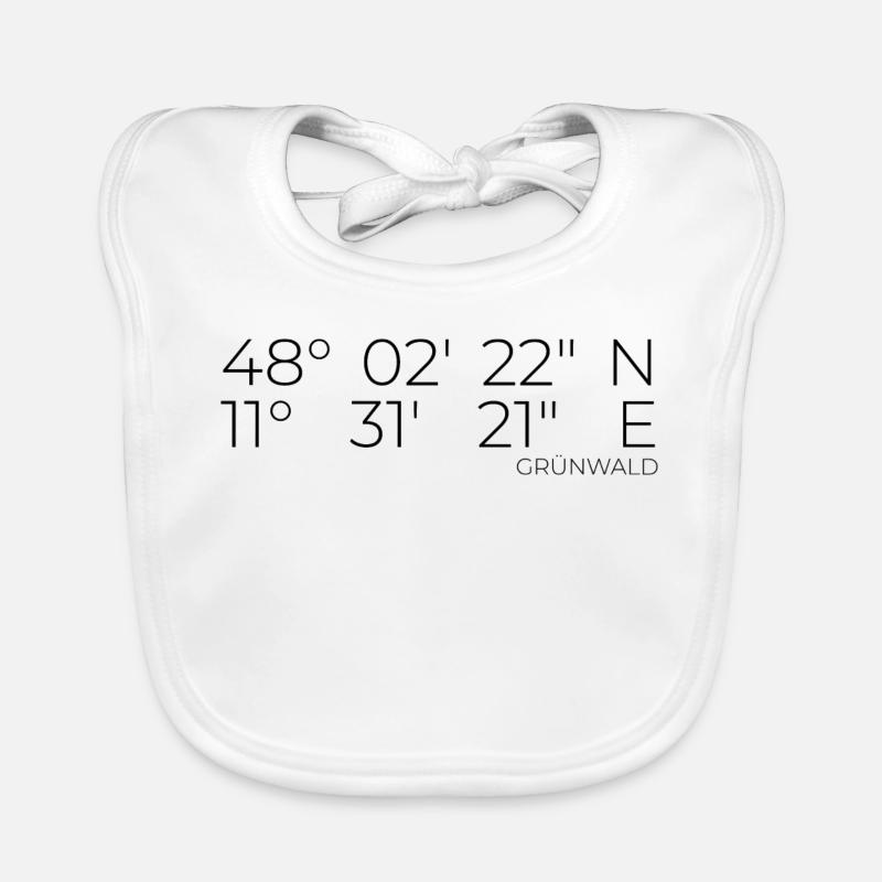 Coordinates Grünwald, Bavaria Organic Baby Bibs