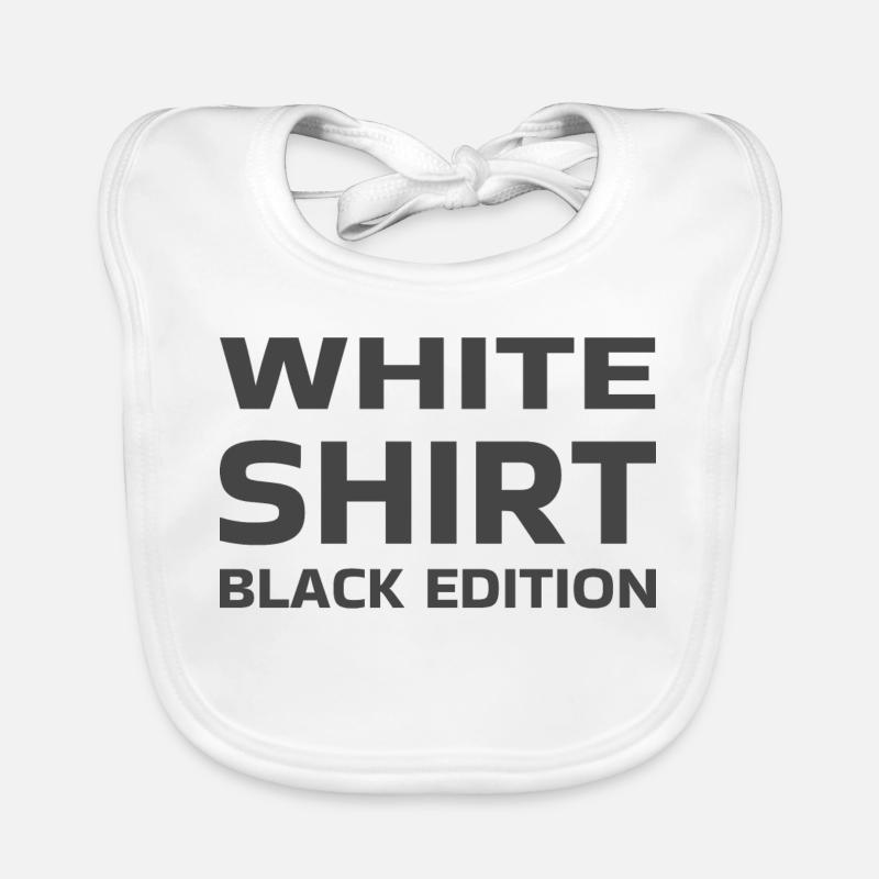 Weißes Hemd Black Edition Baby Bio-Lätzchen