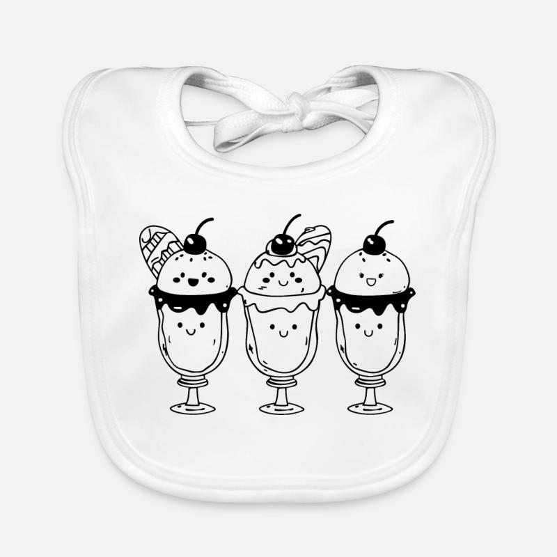 Cartoon Eisbecher Baby Bio-Lätzchen