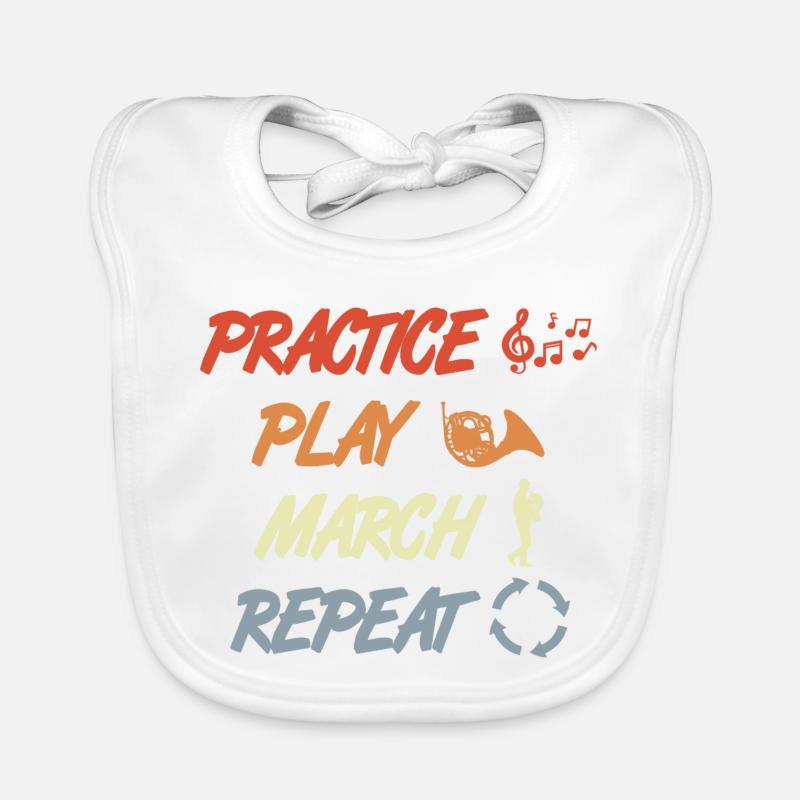 French Horn Motivation Organic Baby Bibs