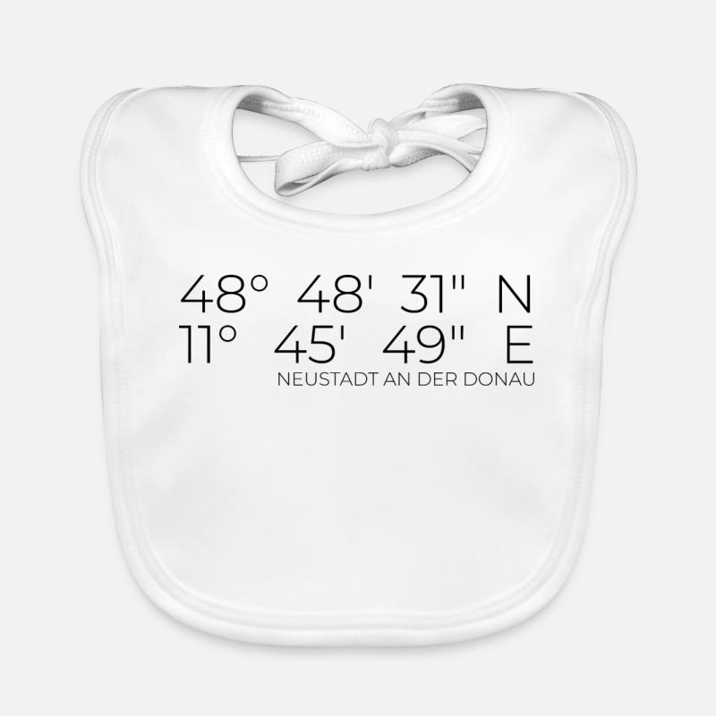 Coordinates Neustadt an der Donau Organic Baby Bibs