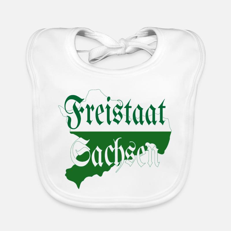 État libre de Saxe vert blanc Bavoir bio Bébé