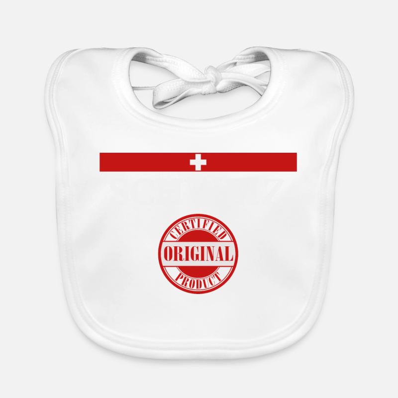 Flagge der Schweiz, Schweizer Stolz Baby Bio-Lätzchen
