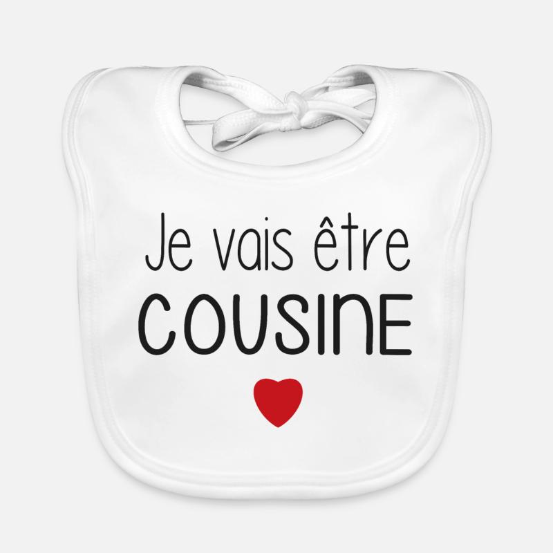 Ich werde ein Cousin sein - Herz Baby Bio-Lätzchen