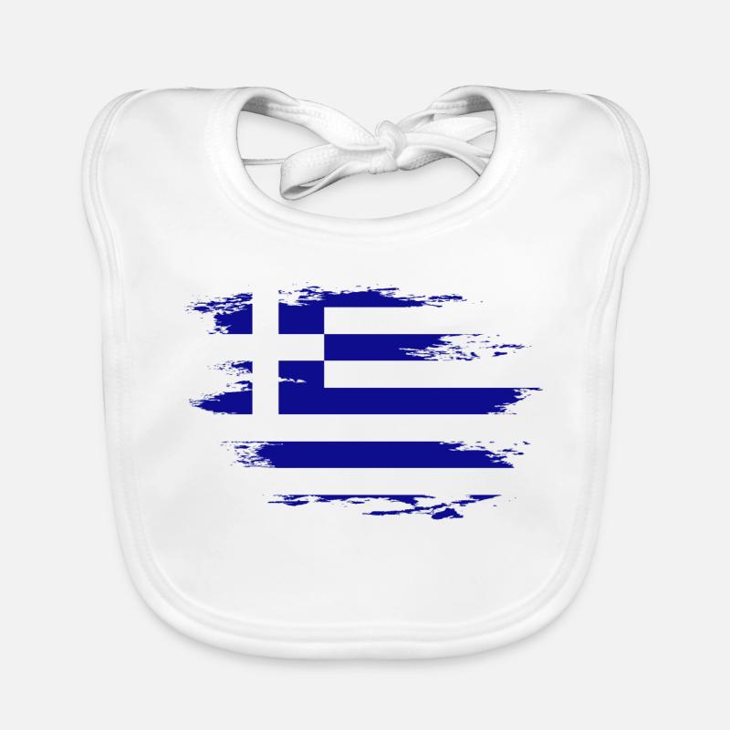 Drapeau de la Grèce utilisé design Bavoir bio Bébé