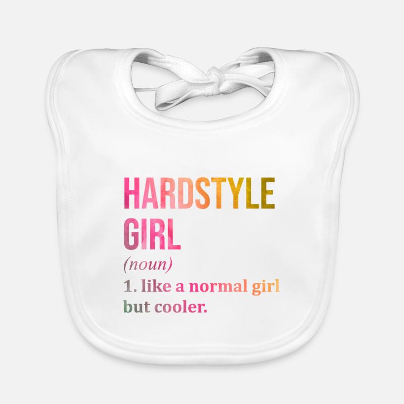HARDSTYLE - Baby Bio-Lätzchen - Weiß