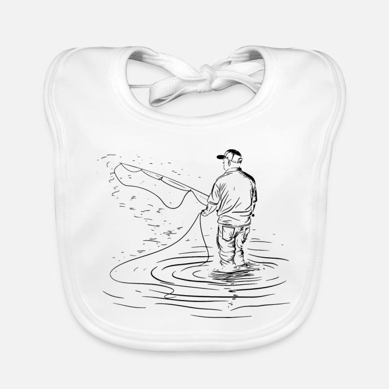 Dessin de pêche Bavoir bio Bébé