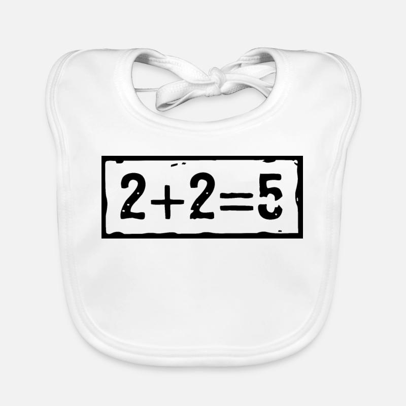 2 plus 2 equals 5 Organic Baby Bibs