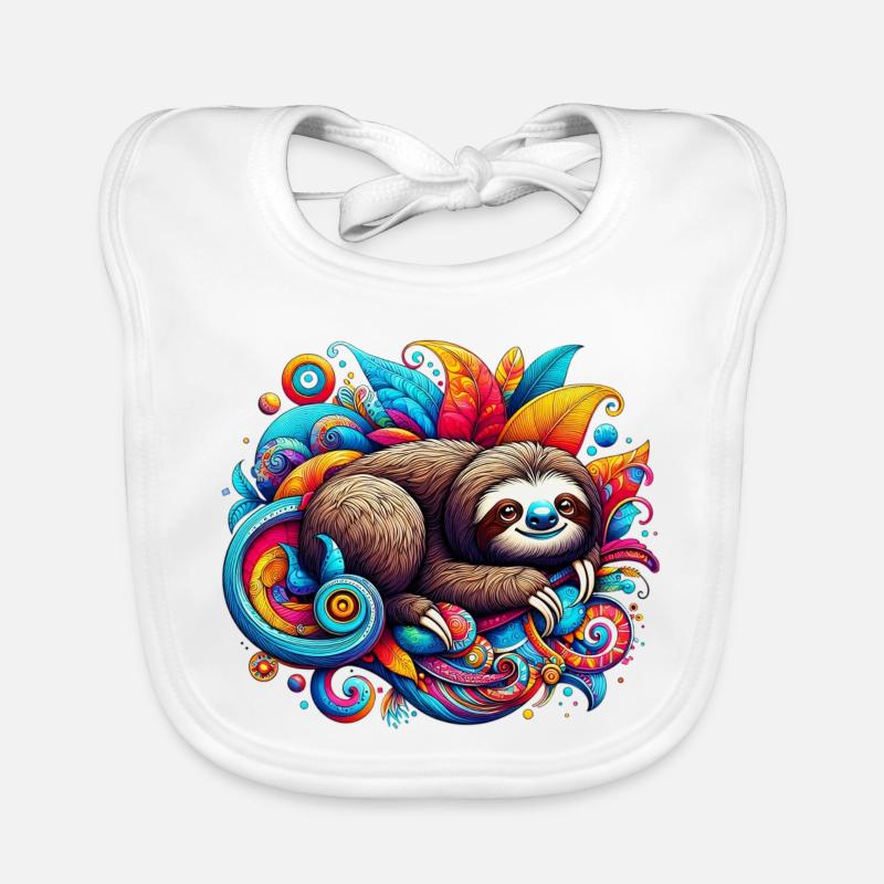 Sloth Organic Baby Bibs
