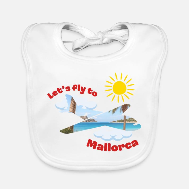 Envolons-nous vers Majorque Bavoir bio Bébé