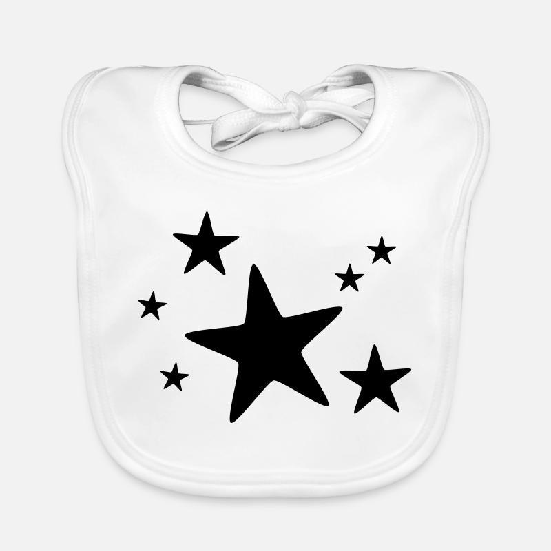 Star group monochrome Organic Baby Bibs