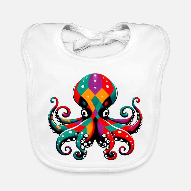 Harlequin Octopus Organic Baby Bibs