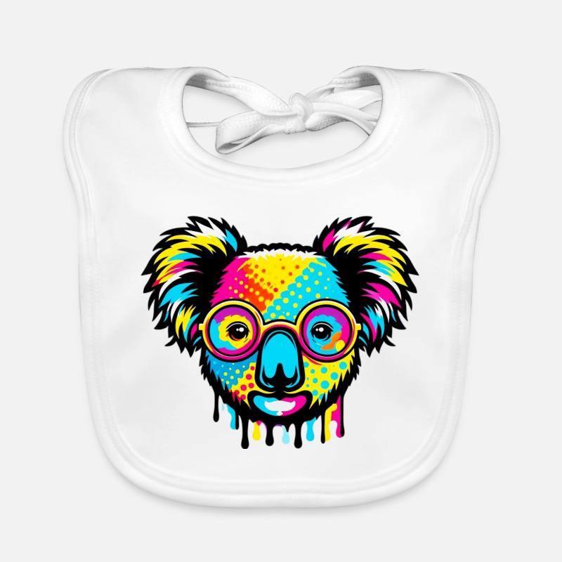 Koala avec des lunettes Bavoir bio Bébé