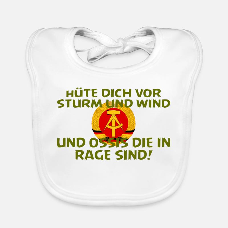 SSW27 OSSIS IN RAGE - Baby Bio-Lätzchen - Weiß