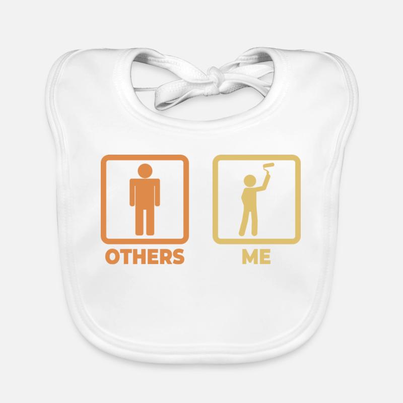 Painter stick figure Organic Baby Bibs