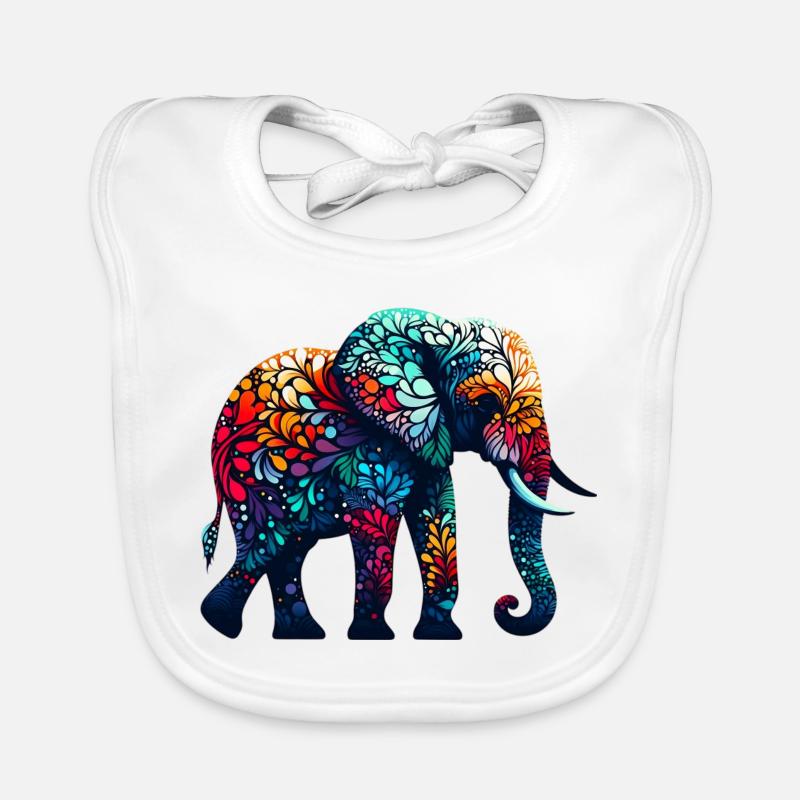 Éléphant Bavoir bio Bébé
