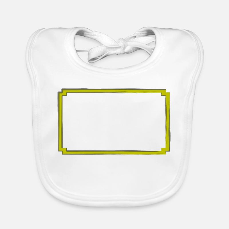 yellow-grey frame Organic Baby Bibs
