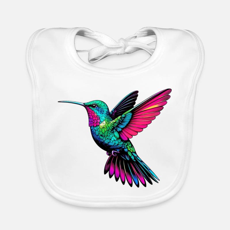 Kolibri - Baby Bio-Lätzchen - Weiß