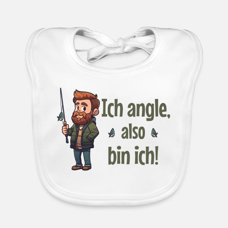 Ich angle, also bin ich! - Angler Baby Bio-Lätzchen
