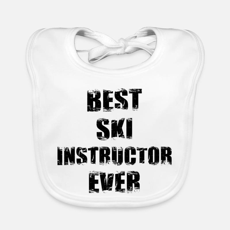 Best ski instructor ever Organic Baby Bibs