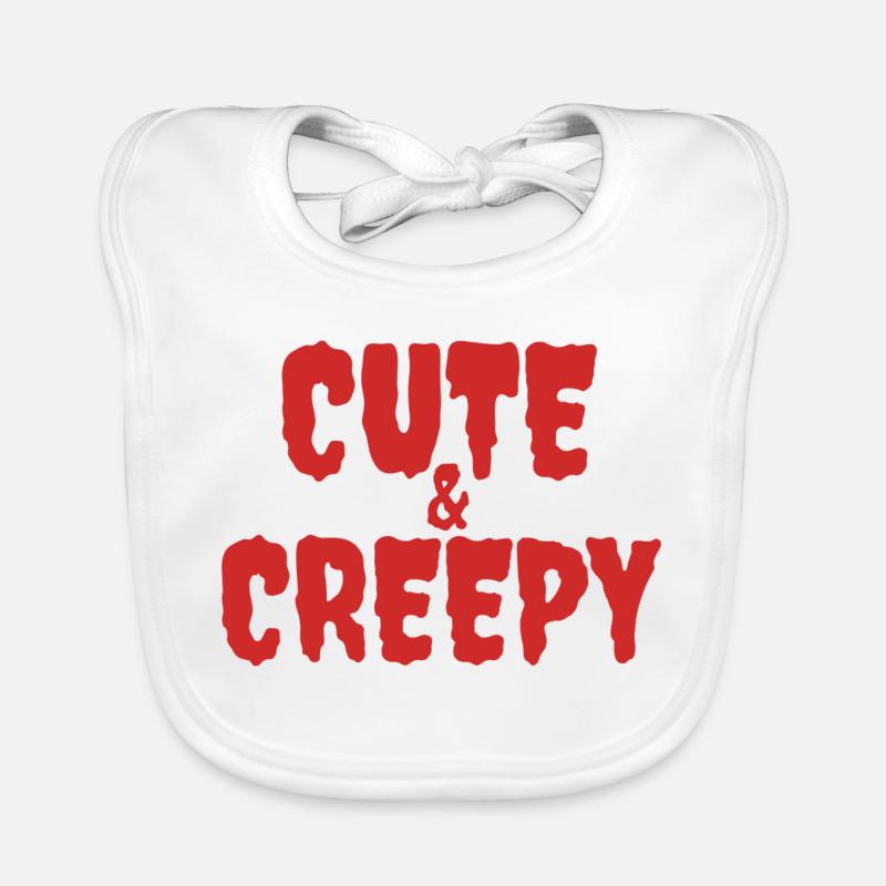 Haunted Cartoon Creature Illustration Organic Baby Bibs