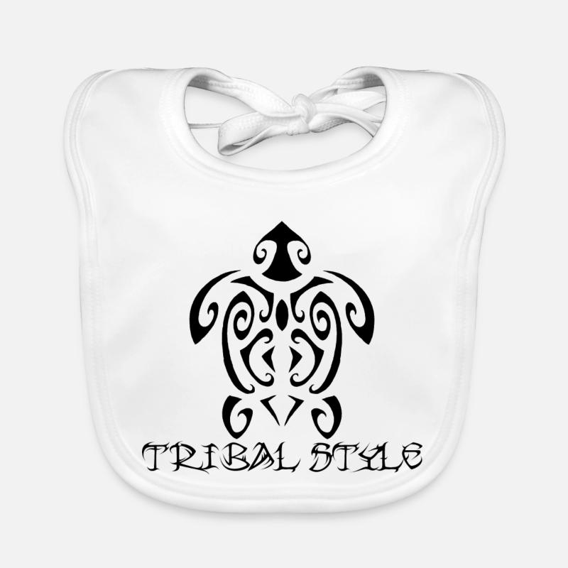 Polynesian black tortoise Organic Baby Bibs