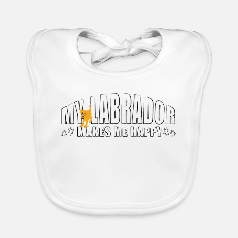 MON LABRADOR me rend heureuse Bavoir bio Bébé