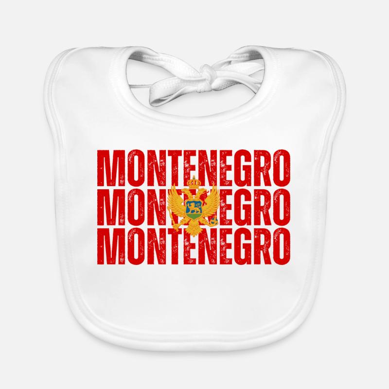 Drapeau du Monténégro Bavoir bio Bébé