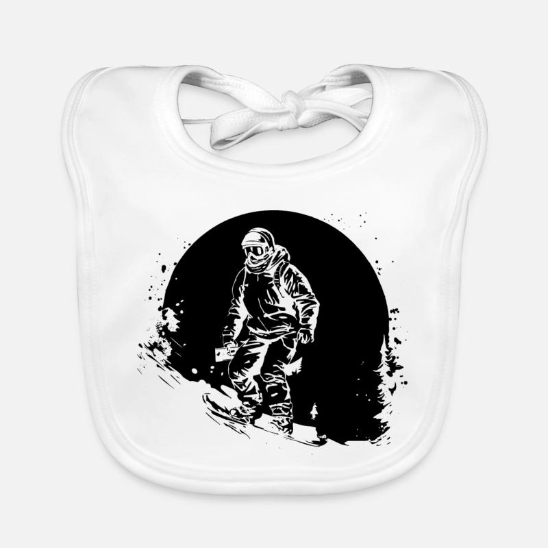 Snowboarding Baby Bio-Lätzchen