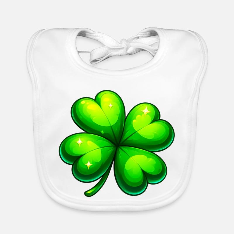 Four-leaf clover Organic Baby Bibs