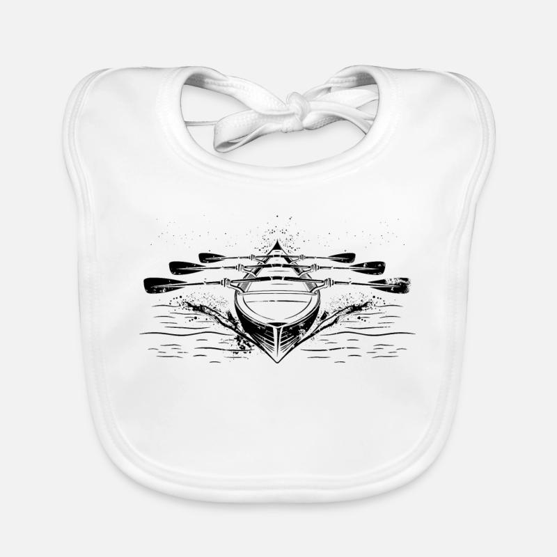 Racing rowing boat Organic Baby Bibs
