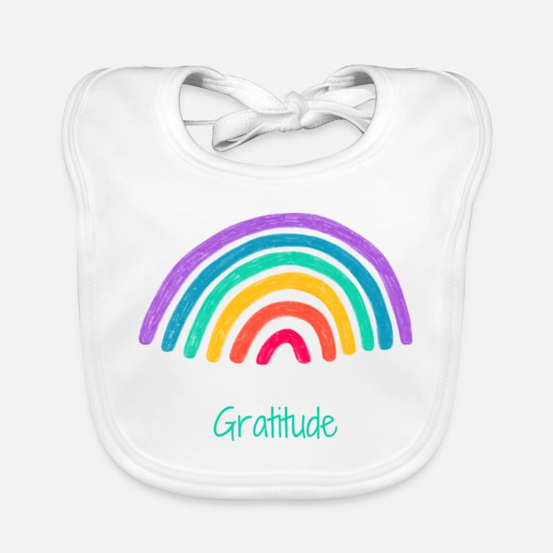 Arc-en-ciel de gratitude Bavoir bio Bébé