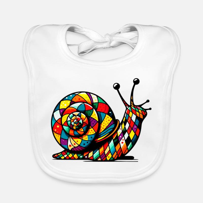 Arlequin Arlequin Escargot Bavoir bio Bébé
