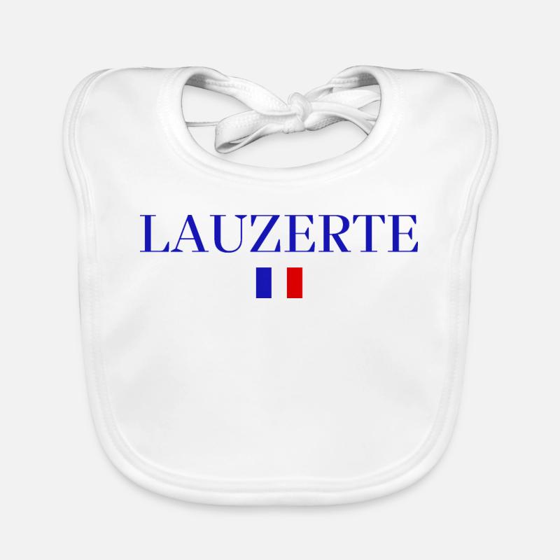 LAUZERTE-Conception du drapeau français. Bavoir bio Bébé
