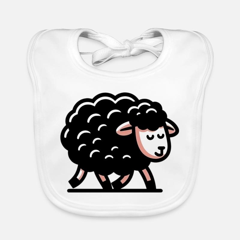 Mouton noir Bavoir bio Bébé