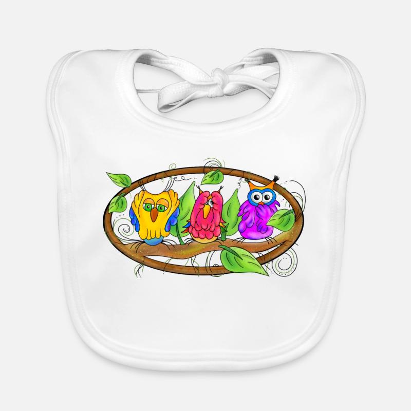 Weisheit - Eulen Edition Baby Bio-Lätzchen