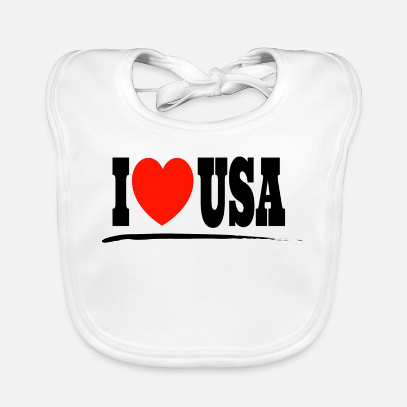 J’aime les États-Unis Bavoir bio Bébé