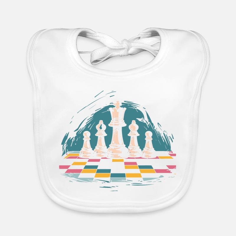 Chess Graphics Organic Baby Bibs