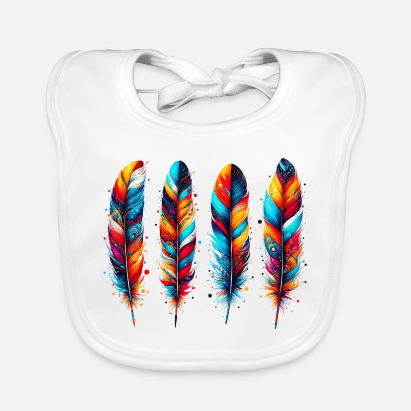 Feathers Organic Baby Bibs